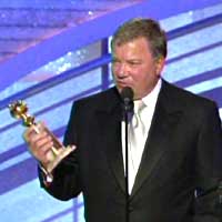 William Shatner wins the Goldon Globe in 2004