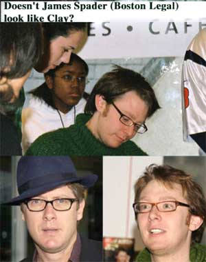 Clay Aiken and James Spader: Separated at birth? Or THERE for the birth?